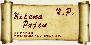 Milena Pajin vizit kartica
